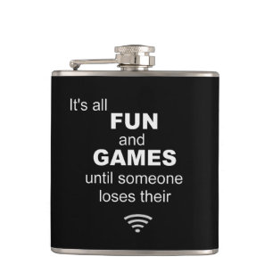 Losing WiFi Internet Hip Flask - Schwarz Flachmann