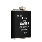 Losing WiFi Internet Hip Flask - Schwarz Flachmann (Rechts)