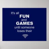 Losing WiFi Internet Poster - Blau (Vorne)