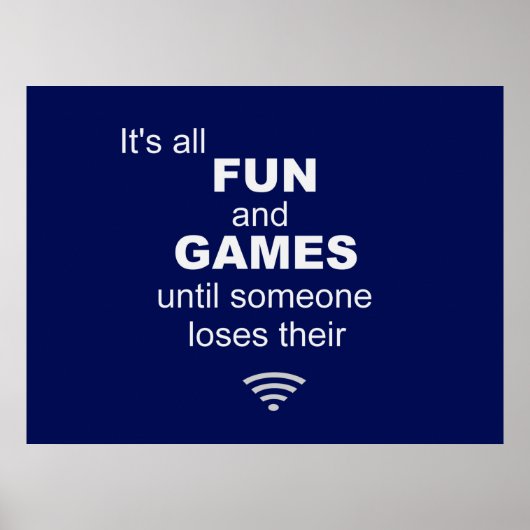 Losing WiFi Internet Poster - Blau (Vorne)