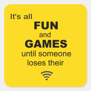 Losing WiFi Internet Sticker - Hellgelb