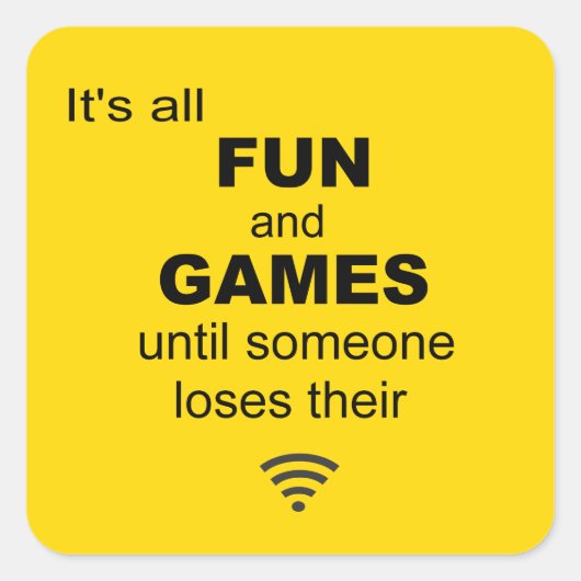 Losing WiFi Internet Sticker - Hellgelb (Vorderseite)