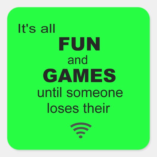Losing WiFi Internet Sticker - Hellgrün (Vorderseite)