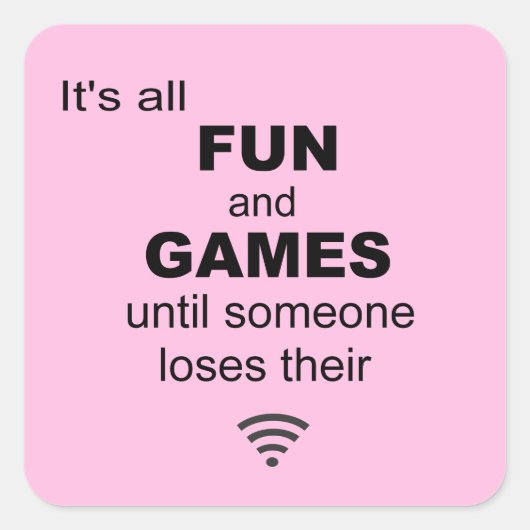 Losing WiFi Internet Sticker - Light Pink (Vorderseite)