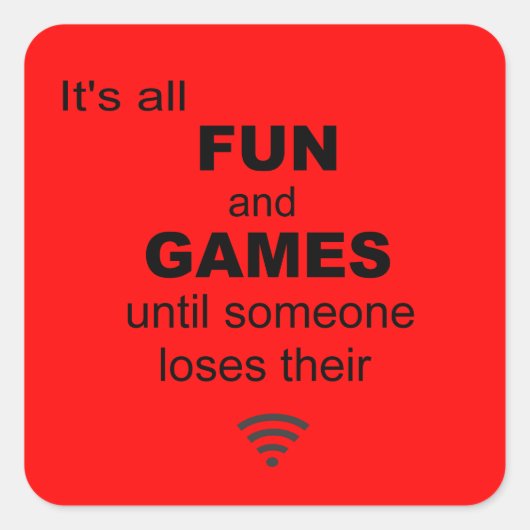 Losing WiFi Internet Sticker - Rot (Vorderseite)