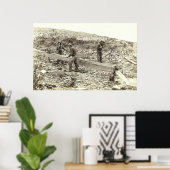 LÖSISCHE KARTE GOLD MINING c. 1889 Poster (Heimbüro)