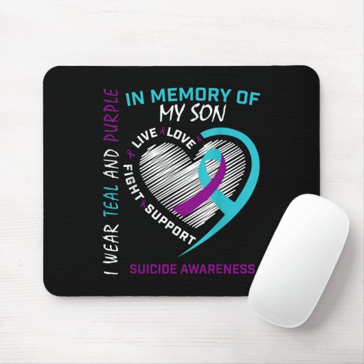 Loss Child In Memory Of My Son Suicide Awareness P Mousepad (Mit Mouse)