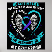 Loss In Memory Of My Friend Suicide Awareness Poster (Vorne)