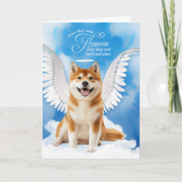 Loss of a Dog Akita Inu Angel Pet Sympathy Karte