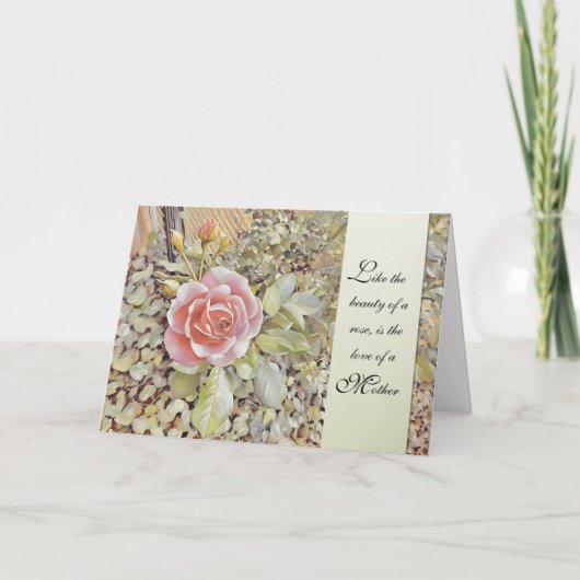 Loss of a Mother - Rose Sympathy Card Karte (Vorderseite)