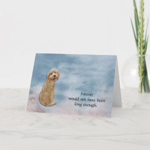 Loss of Buff Labradoodle Condolence Card Feiertagskarte