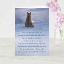 Loss of Cat Memorial with Poem Candle
