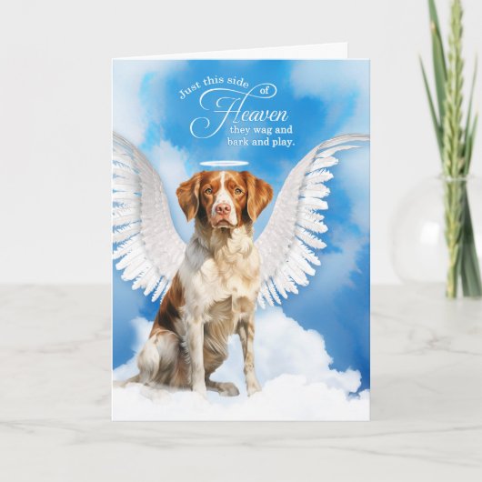 Loss of Dog Brittany Spaniel Pet Sympathy Karte (Vorderseite)