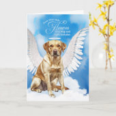 Loss of Dog Yellow Labrador Retriever Pet Sympathy Karte (Gelbe Blume)