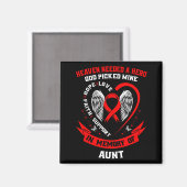 Loss Of Loved One Aunt Heart Disease Awareness Pro Magnet (Vorderseite/Rückseite)