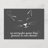 Loss of Pet Cat Forever in our Hearts Sympathy Postkarte (Vorderseite)