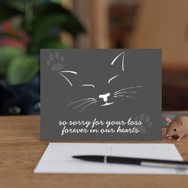 Loss of Pet Cat Forever in our Hearts Sympathy Postkarte