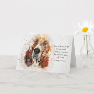 Loss of Pet Dog (Basset Hound) Custom Sympathy  Karte