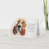 Loss of Pet Dog (Basset Hound) Custom Sympathy Karte (Vorderseite)