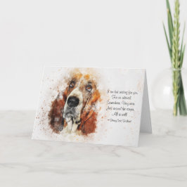 Loss of Pet Dog (Basset Hound) Custom Sympathy  Karte