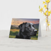 Loss of Pet Dog (Black Lab) Custom Sympathy Card Karte (Gelbe Blume)