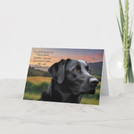 Loss of Pet Dog (Black Lab) Custom Sympathy Card Karte