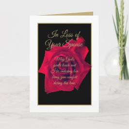 Loss of Spouse Christian Sympathy card Feiertagskarte