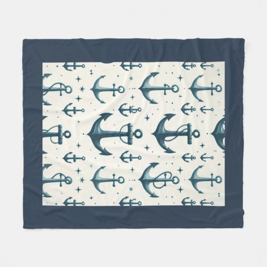 Lost Anchors Fleecedecke (Vorderseite (Horizontal))