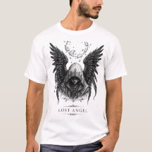 Lost Angel Y2K Gothic T-Shirt – Dunkle Engelsflüge