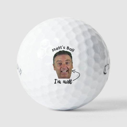 "Lost Ball" Funny Golfer Face - Pun Golf Gift Golfball (Vorderseite)