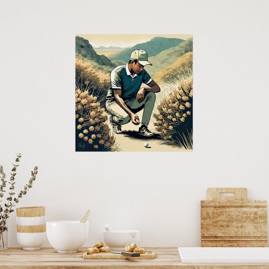 Lost Ball - Golf Art Print Poster (Küche)