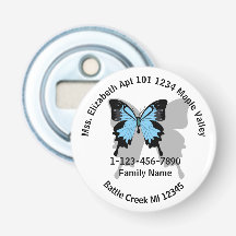 Lost Blue Backbutterfly Family Zuhause-Adresse