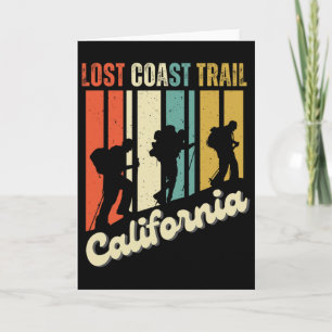 Lost Coast Trail Kalifornien Wandern Retro Berg  Karte