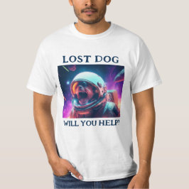 Lost Dog Anpassbarer weißer T - Shirt