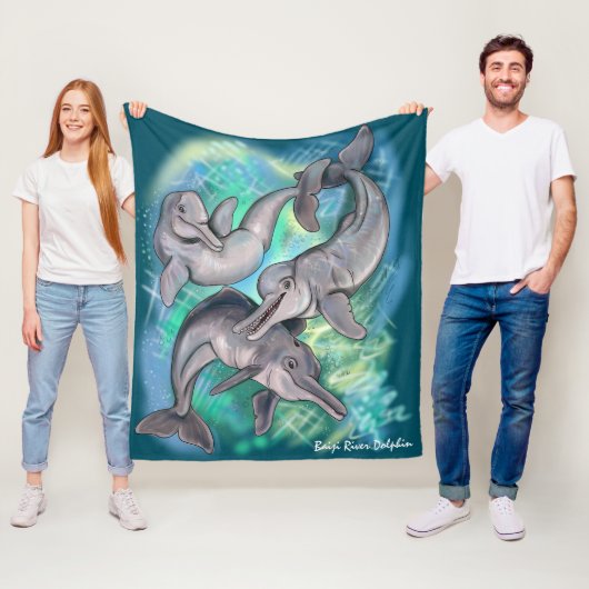 Lost Echos Baiji River Dolphin Fleecedecke (Beispiel)