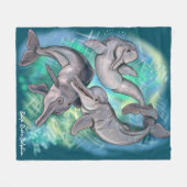 Lost Echos Baiji River Dolphin Fleecedecke (Vorderseite (Horizontal))