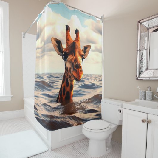 Lost Giraffe Duschvorhang (Beispiel)