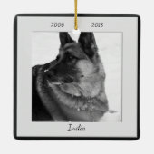 Lost Haustier-Ornament Personalisiert mit Ihren Fo Keramikornament (Rückseite)