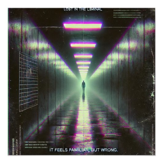 🖤 "Lost in Liminal" Weißen Kern Poster 🖤 (Vorderseite)