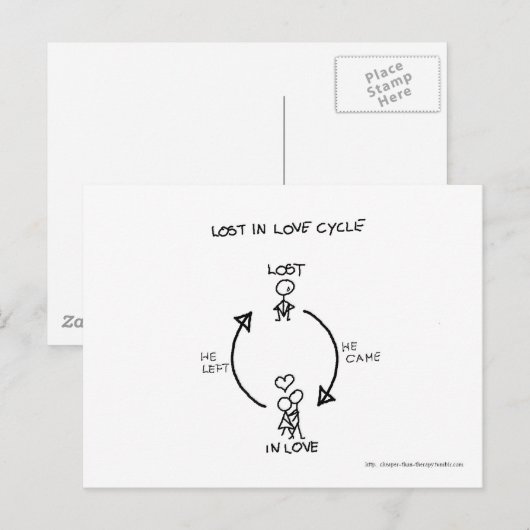 LOST IN LOVE CYCLE POSTKARTE (Vorne/Hinten)
