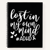 Lost in my own Mind ADHD Notebook & Journal Notizblock (Vorderseite)