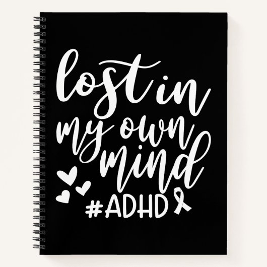 Lost in my own Mind ADHD Notebook & Journal Notizblock (Vorderseite)