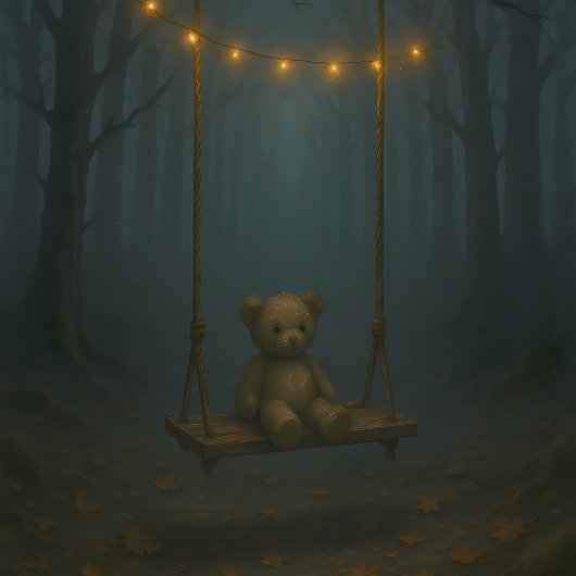 Lost in the Fog – Decoupage Paper with Teddy Bear Seidenpapier