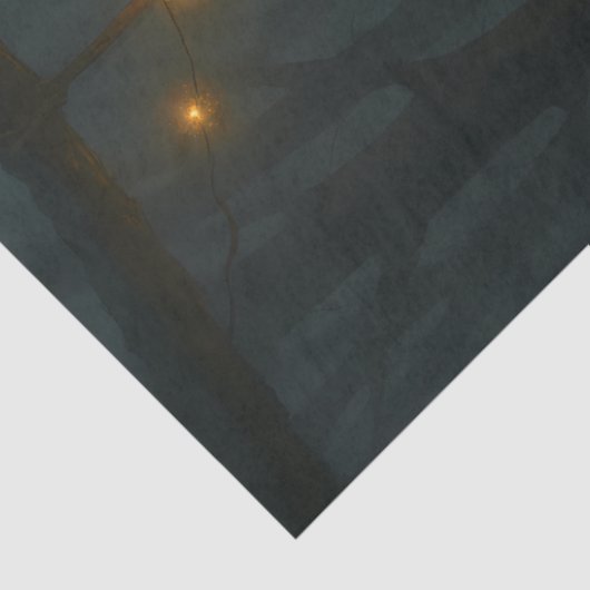 Lost in the Fog – Decoupage Paper with Teddy Bear Seidenpapier (Ausschnitt)