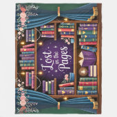 Lost in the Pages, Library of Books Fleecedecke (Vorderseite)