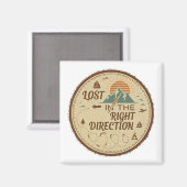 Lost in the Right Direction Magnet (Vorderseite/Rückseite)