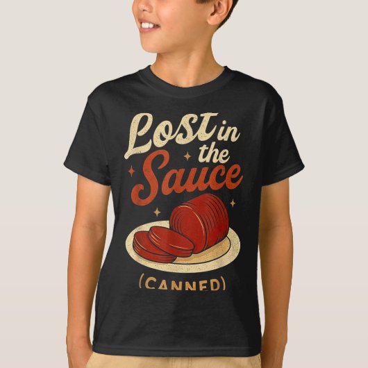 Lost In The Sauce Canned Funny Thanksgiving Food P T-Shirt (Vorderseite)