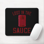 Lost In The Sauce Funny Cranberry Sauce Thanksgivi Mousepad (Mit Mouse)