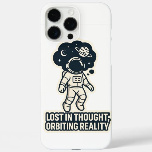 "Lost in Thought, Orbiting Reality – Astronaut Spa Case-Mate iPhone Hülle (Rückseite)