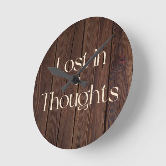 Lost in Thoughts Runde Wanduhr (Winkel)